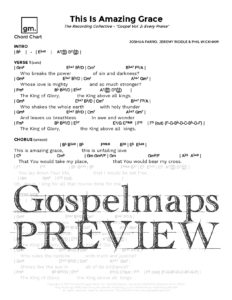 This Is Amazing Grace The Recording Collective Chord Chart Preview Gospelmaps Rhythm Vocal And Chord Charts